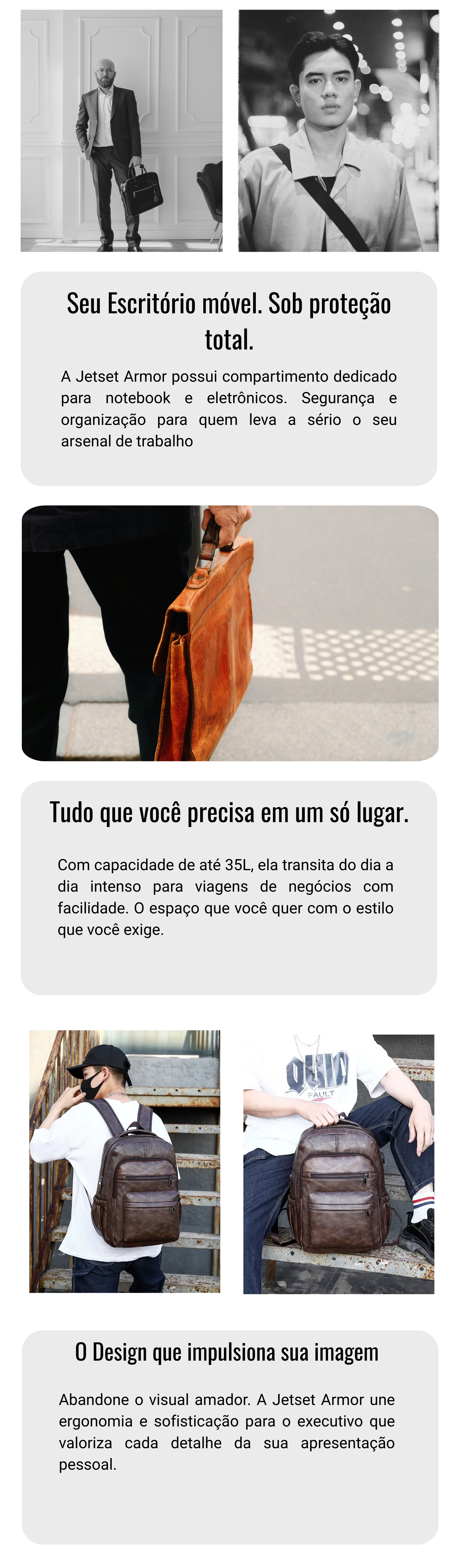 Mochila Executiva Jetset Armor - Edição Tech & Business